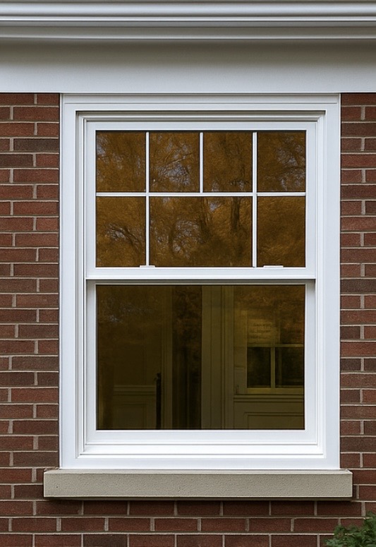 Double-hung window replacement after repair